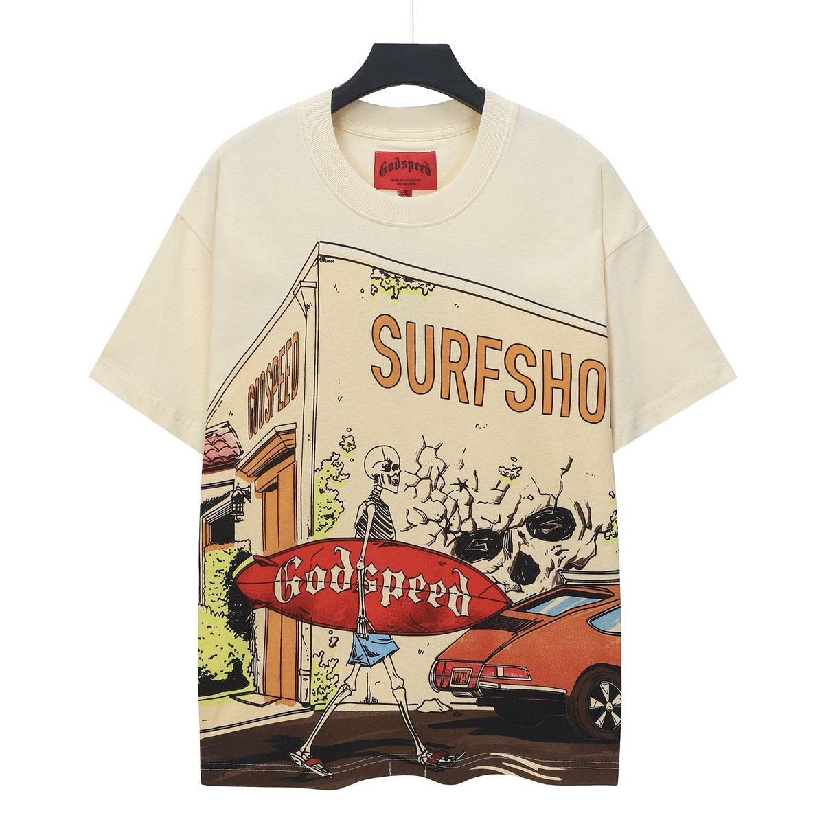 Godspeed Surfshop Street Scene Graphic T-Shirt