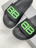 Balenciaga Raised Motif Slide Sandals